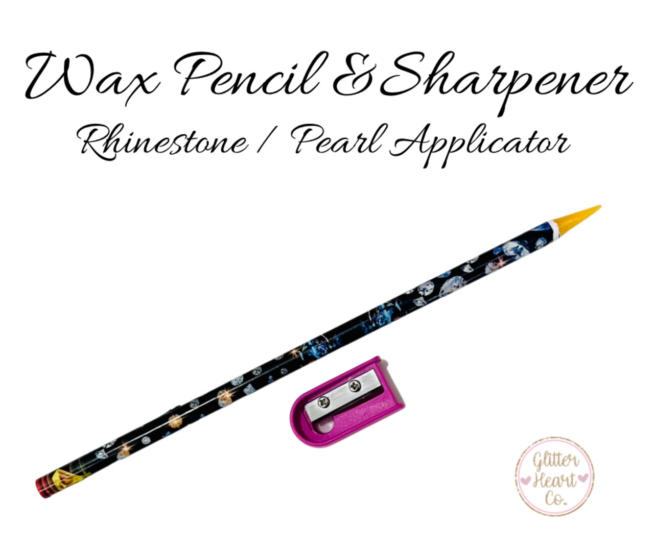 Wax Pencil & Sharpener - Rhinestone/Pearl Picker by Glitter Heart Co.™